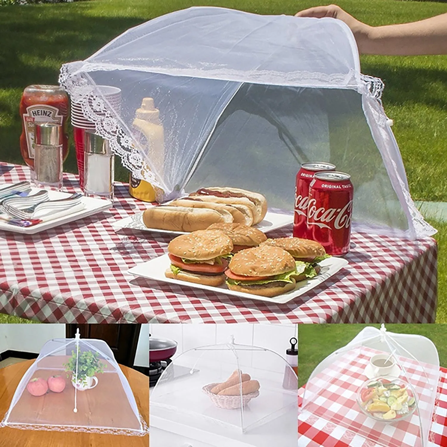 2280 Food Covers Mesh Net Kitchen Umbrella Practical Home Using Food Cover (Multicolour)