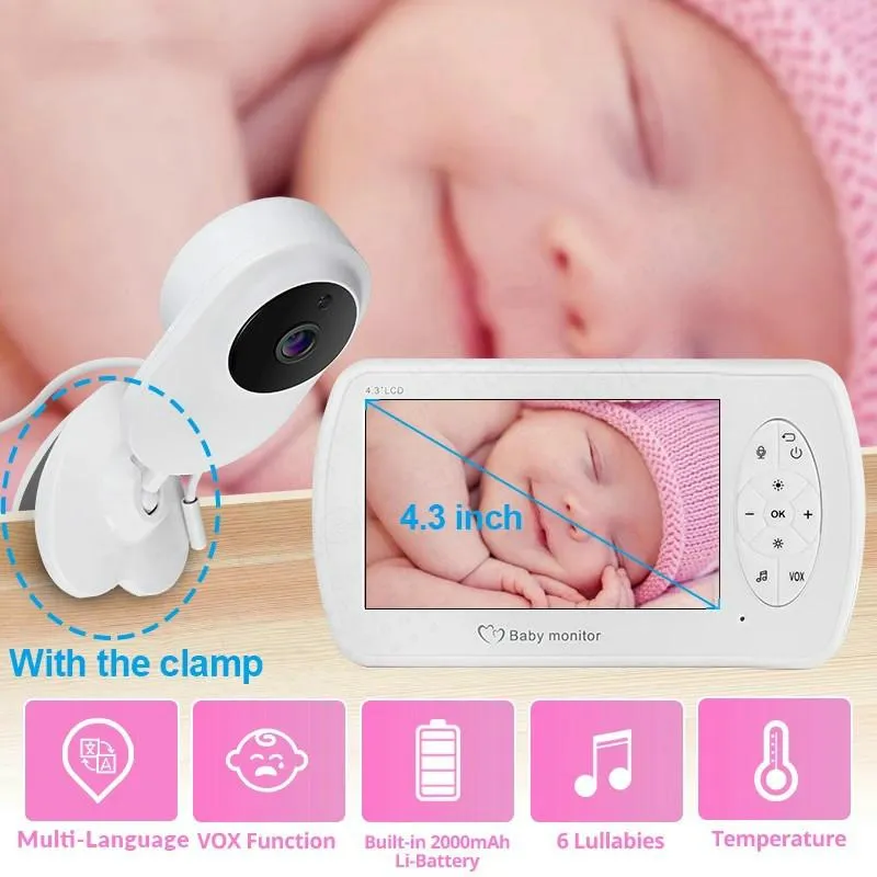 4.3 inch Video Baby Monitor Camera with Clamp