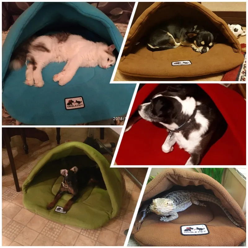 6 Colors Soft Polar Fleece Winter Warm Pet Heated Mat Small Dog Puppy Kennel House for Cats Sleeping Bag Nest Cave Bed