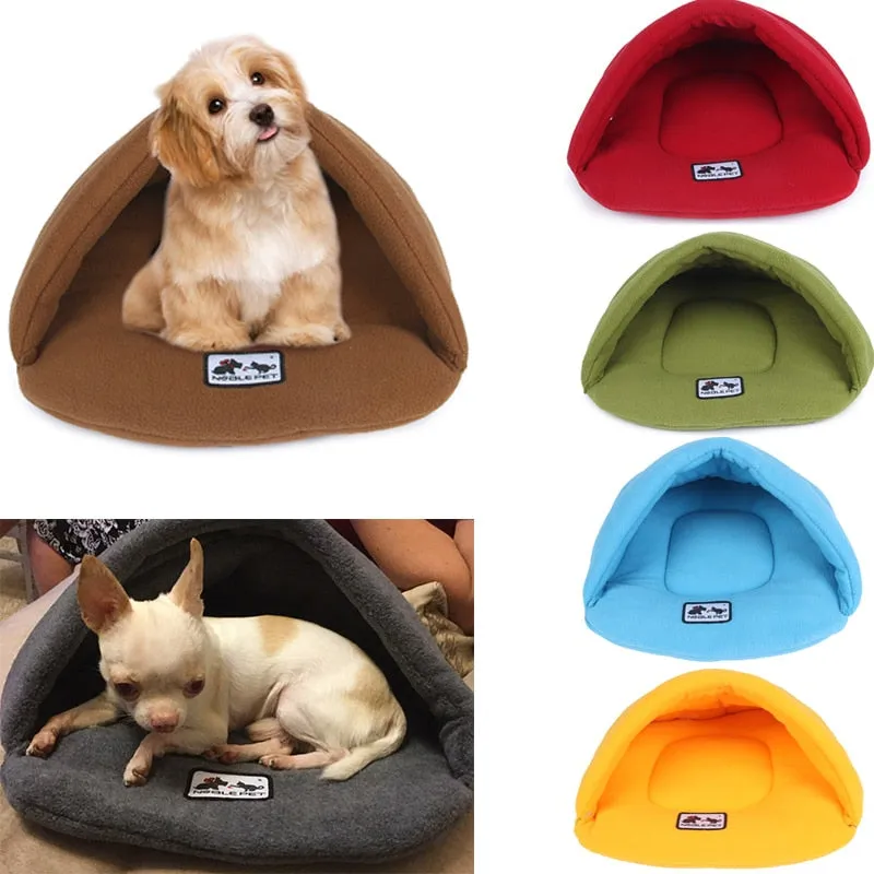 6 Colors Soft Polar Fleece Winter Warm Pet Heated Mat Small Dog Puppy Kennel House for Cats Sleeping Bag Nest Cave Bed