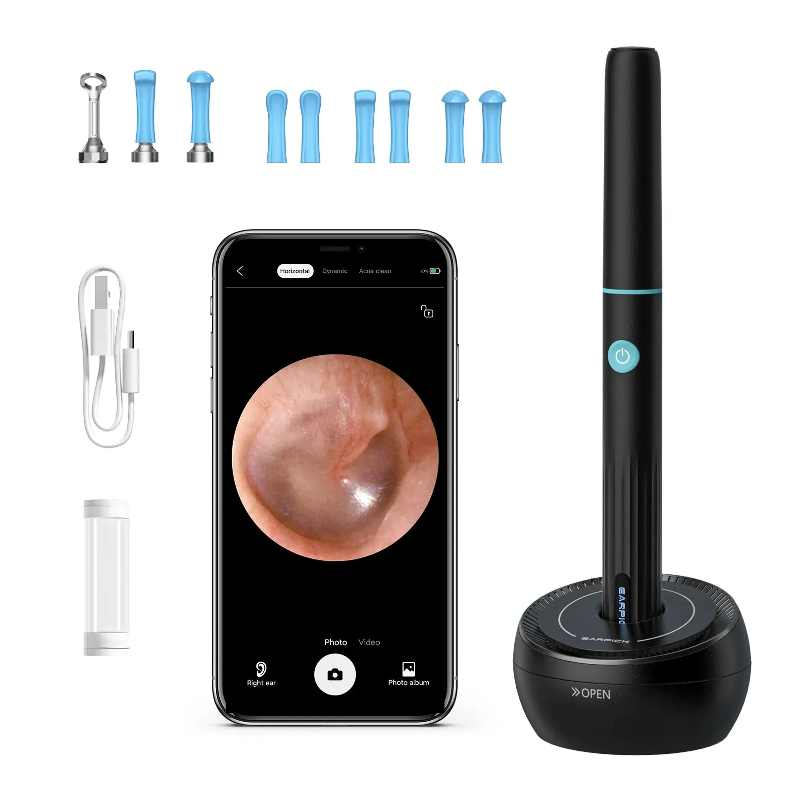 800W Pixels Endoscopic Mini Ear Camera Cleaner