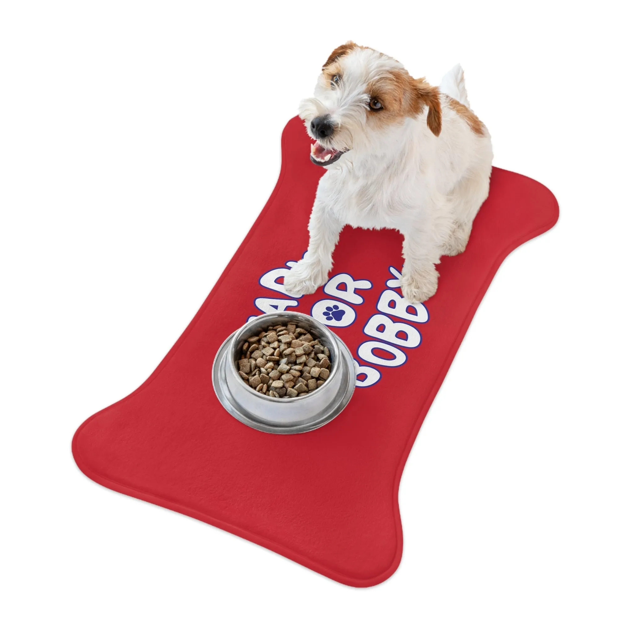 Bark for Bobby Pet Feeding Mat Red