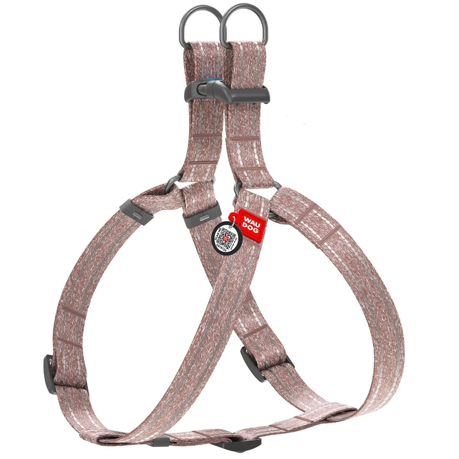 Brown Cotton Dog Harness Eco Friendly for Small Dogs S Size 1722 inch Neck