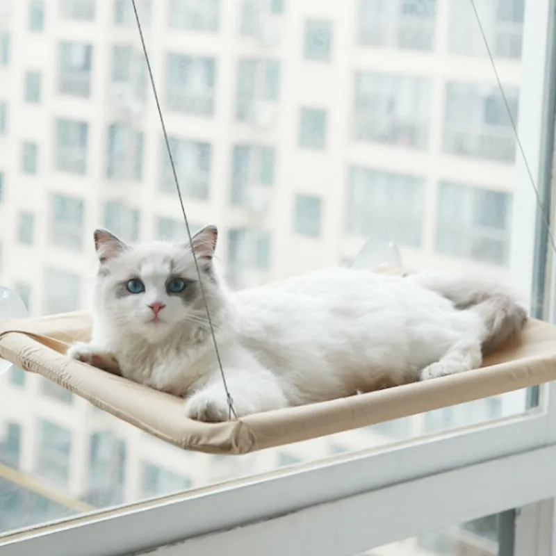 Cat Hanging Beds Comfortable Window Seat Mount Detachable Pet Hammock Mats Shelf Seats Accessories Track Ball Toys For Cat Beds