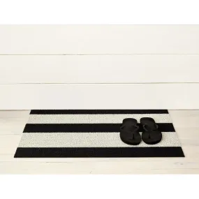 Chilewich Bold Stripe Black & White Shag Mat