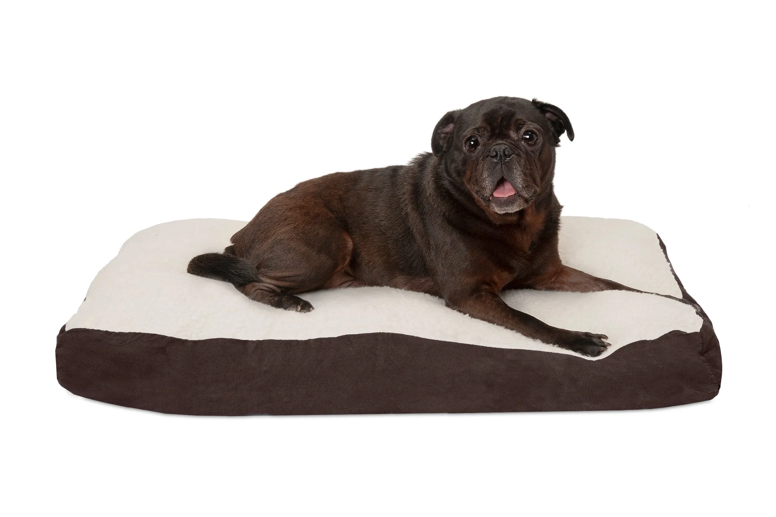 Deluxe Mattress Dog Bed - Faux Sheepskin & Suede