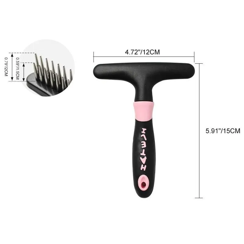 Deshedding Cat Comb Detangling Brush Long Hair Cat Grooming Tool