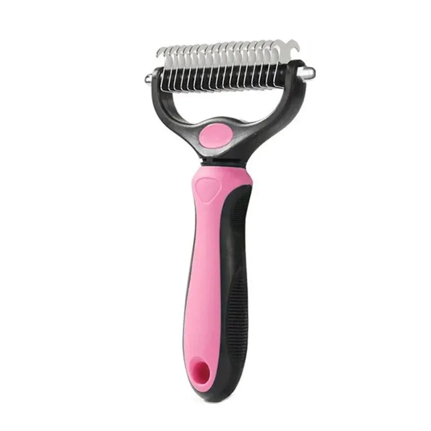 Double Sided Shedding Pet Grooming Brush