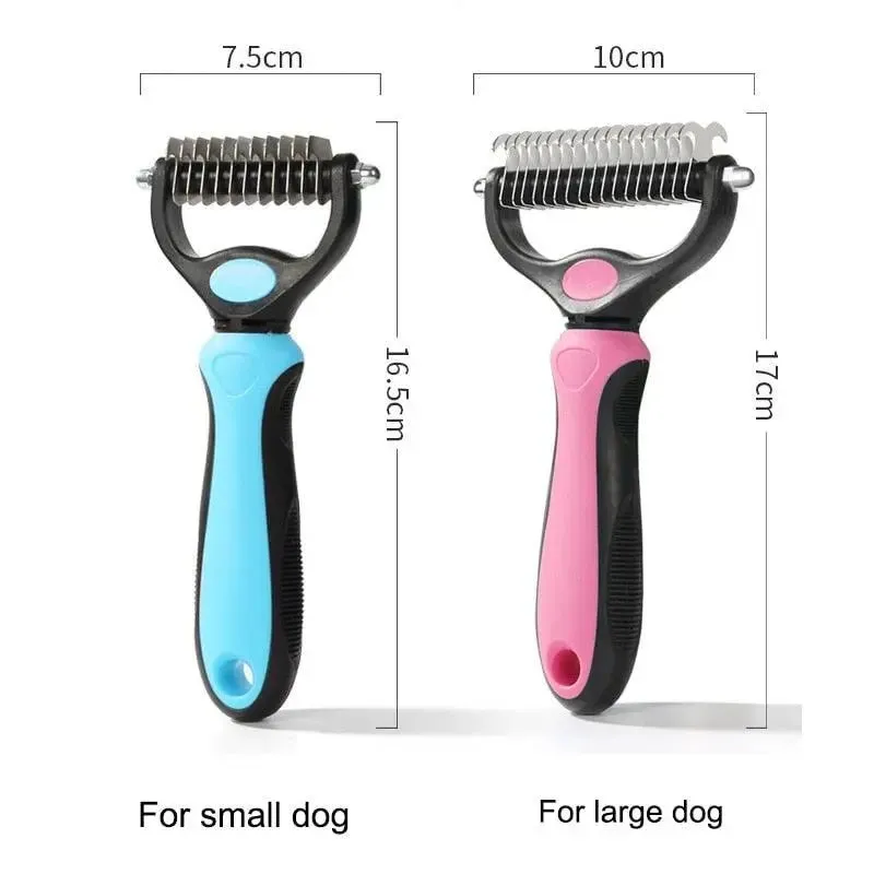 Double Sided Shedding Pet Grooming Brush