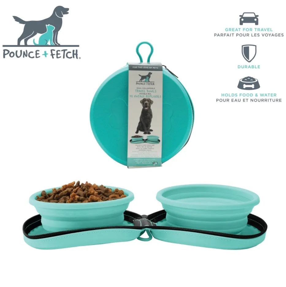 Dual Collapsible Travel Bowls (2 Colours) (Restocked!)