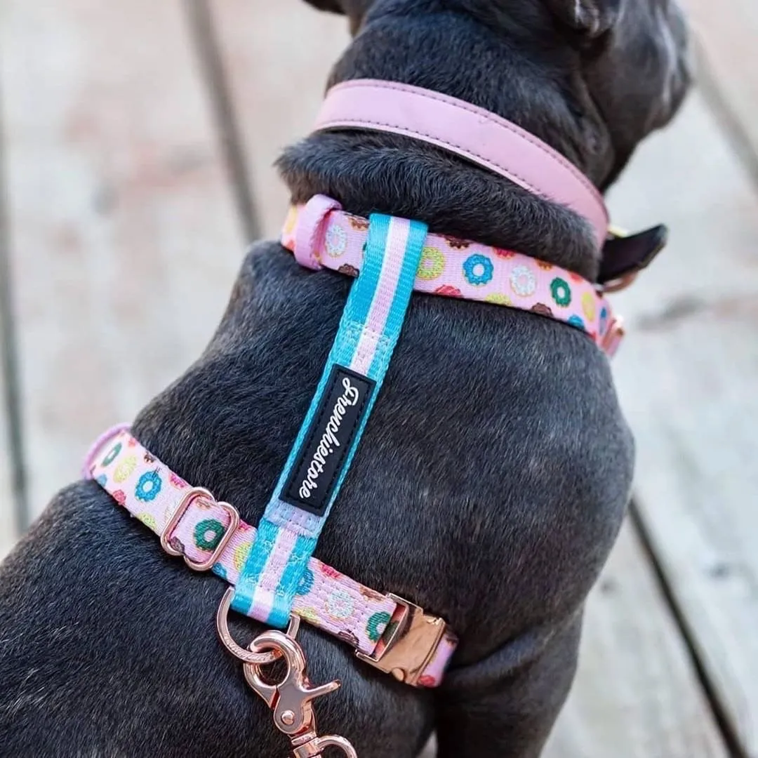 Frenchiestore Adjustable Pet Health Strap Harness | Pink StarPup