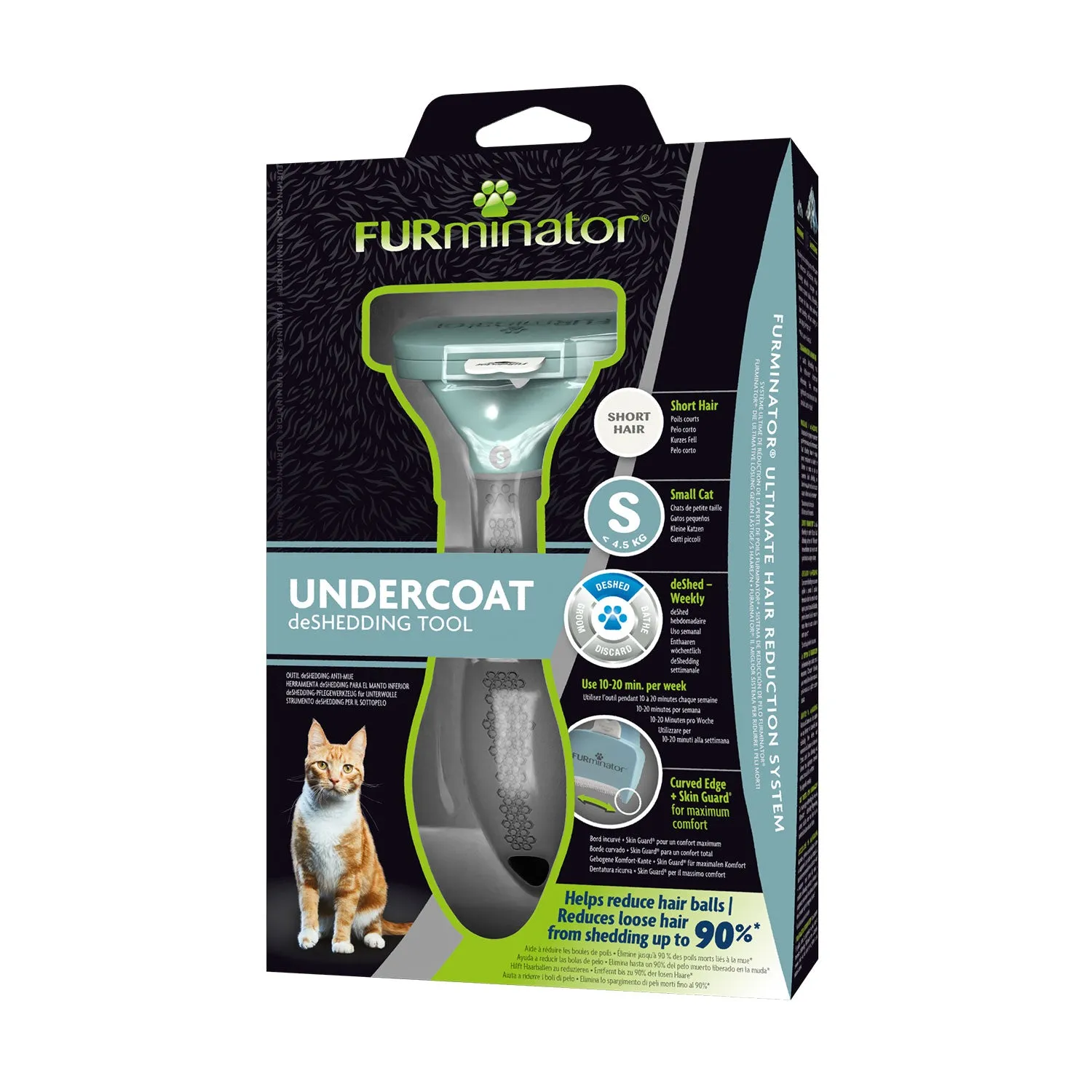 FURminator Undercoat deShedding Tool for Small Cats with Short Hair