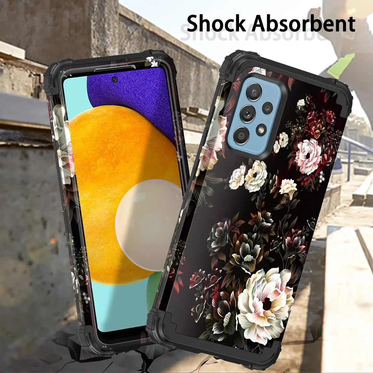 Galaxy A52 Shockproof Heavy Duty Floral Case