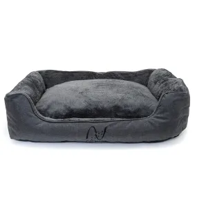 Happilax Dog Bed - Washable Plush Pillow - Dog Bed with Removable Cover - Raised Edges