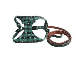 Harness Leash Green for dog