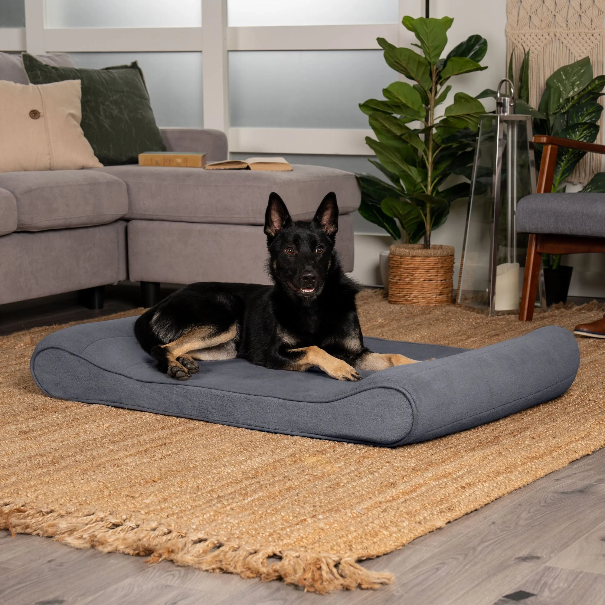 Luxe Lounger Contour Dog Bed - Microvelvet