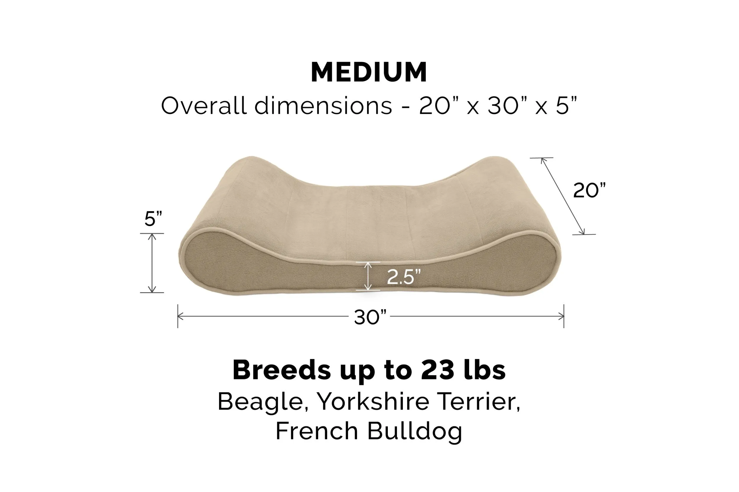 Luxe Lounger Contour Dog Bed - Microvelvet