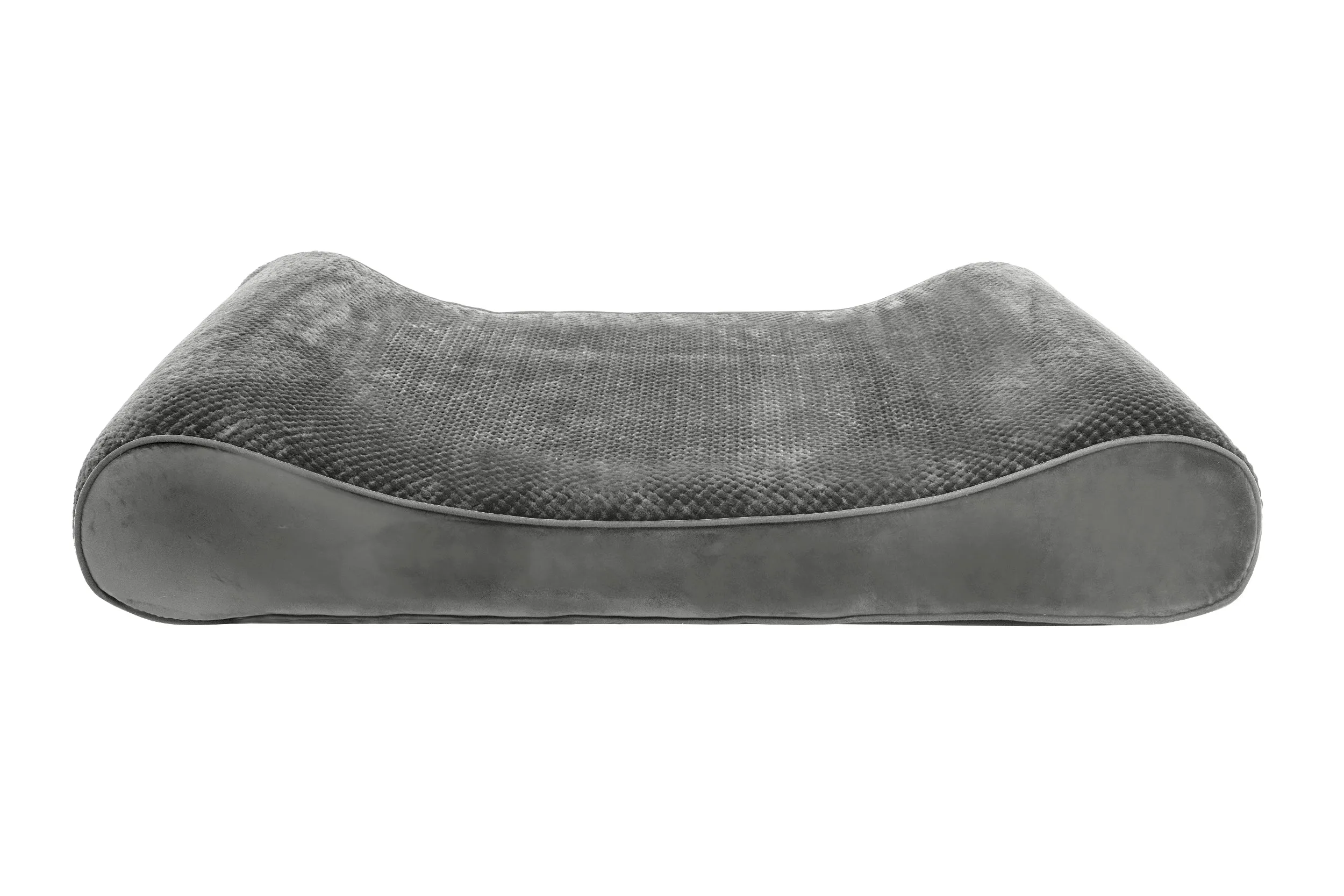 Luxe Lounger Contour Dog Bed - Minky Plush & Velvet