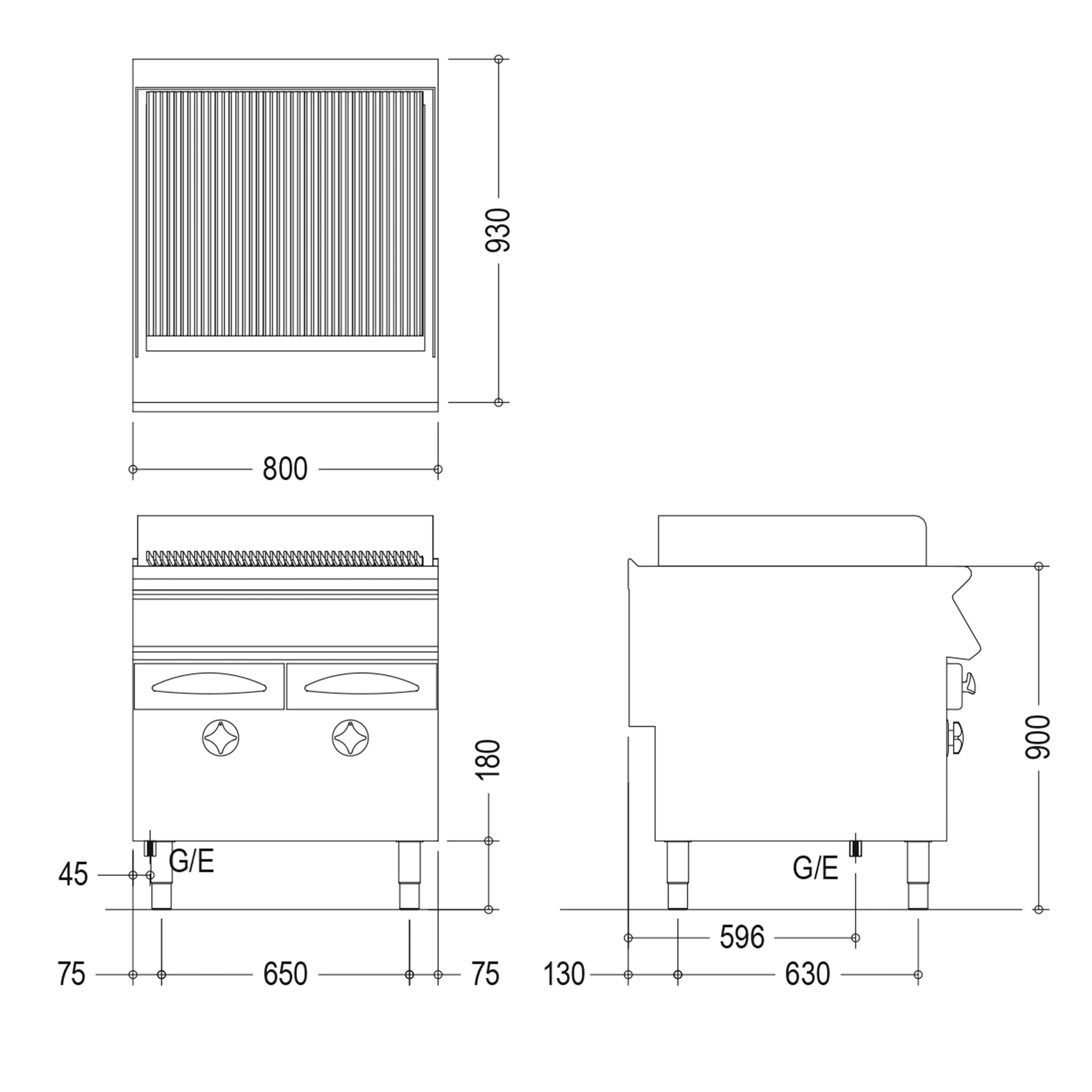 Mareno 4 Zone Induction Solid Top Hob ANI98TE