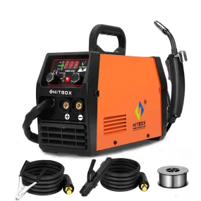 Mig Welder Semi-Automatic 110V 220V Inverter Tig Argon Arc Gas-Less Mig Welder 3 in 1 Synergy Welding Machine