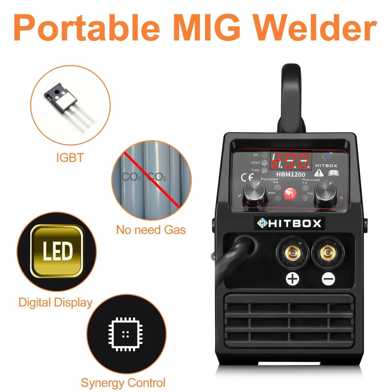 Mig Welder Semi-Automatic 110V 220V Inverter Tig Argon Arc Gas-Less Mig Welder 3 in 1 Synergy Welding Machine