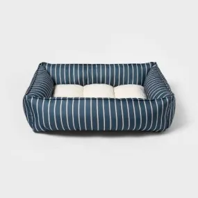 Deluxe Orthopedic Cuddler Dog Bed - Medium - Blue - Boots & Barkley