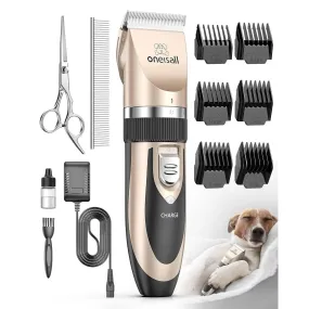 Oneisall Dog Shaver Clippers - Low Noise, Rechargeable, Cordless