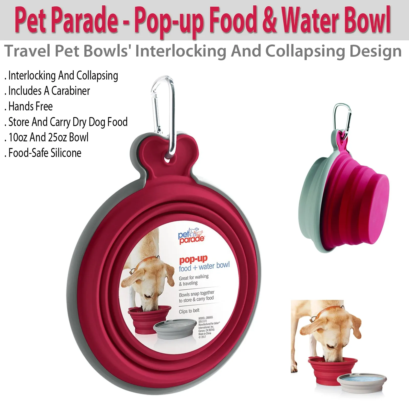 Pet Parade - Pop-up Food & Water Bowl