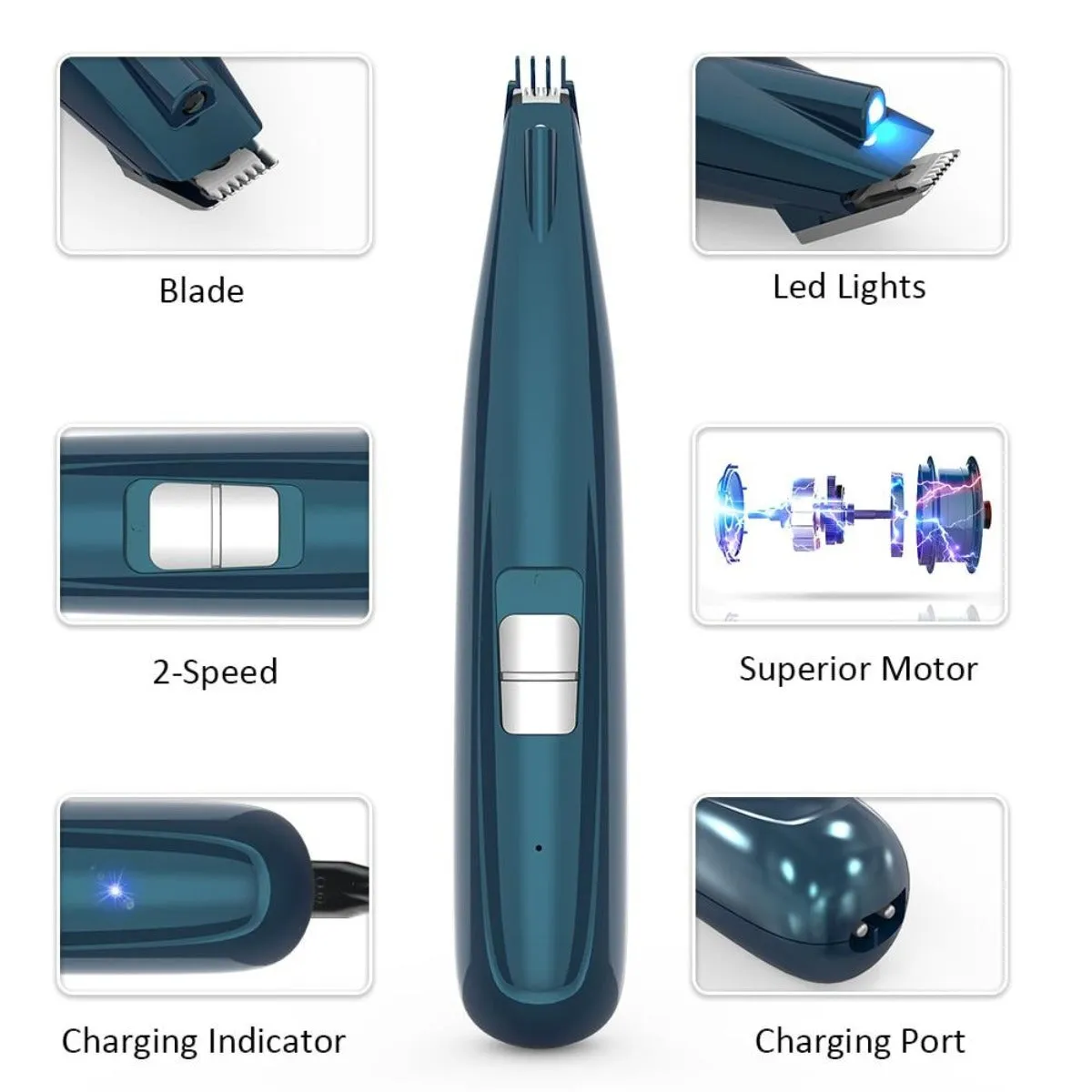 LED-Lit Pet Paw Hair Clippers: Enhanced Grooming Tool