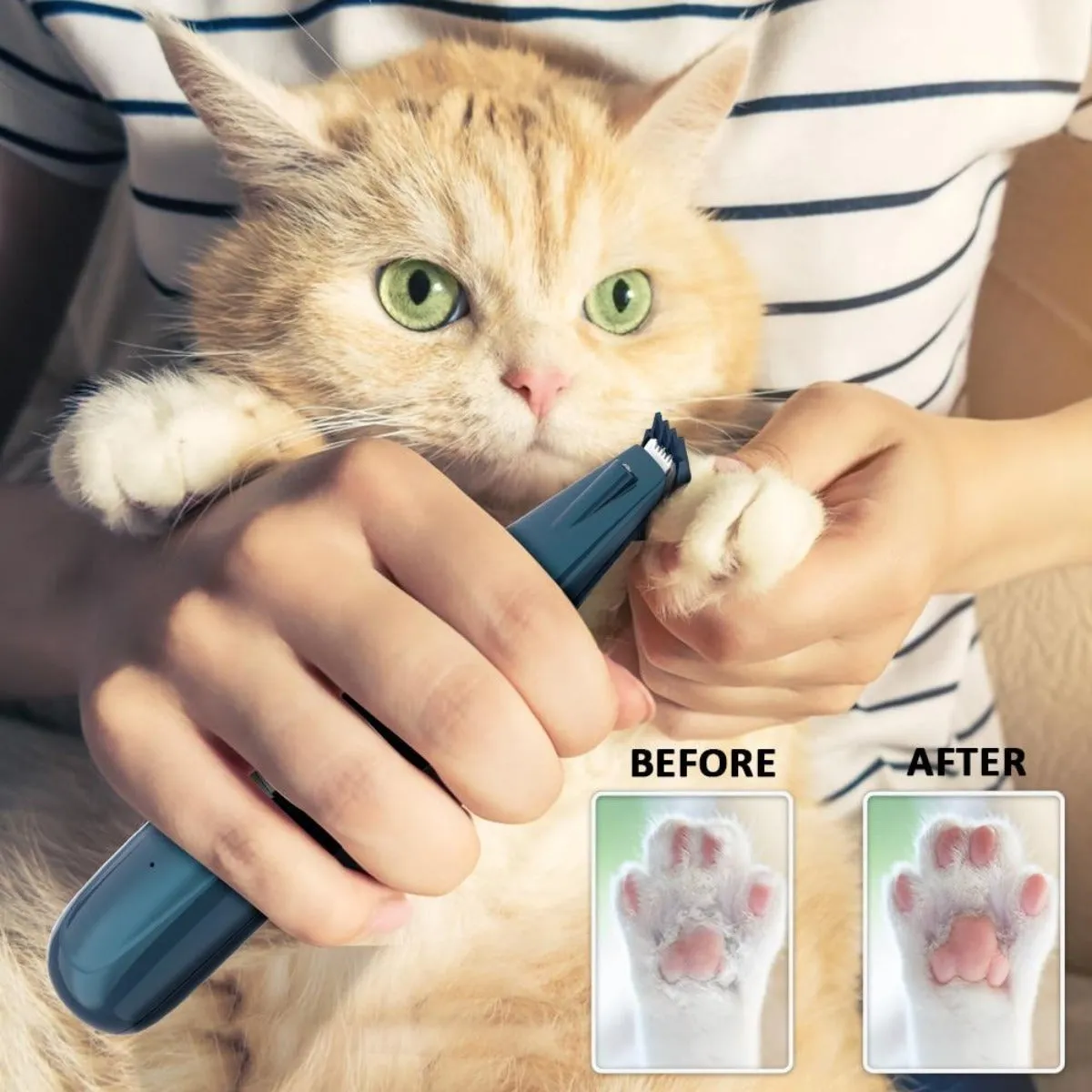 LED-Lit Pet Paw Hair Clippers: Enhanced Grooming Tool