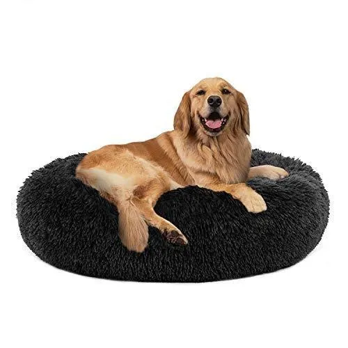 PETLAVISH ELITE™ Fluffy Calming Donut Dog/Cat Bed S-XXL: Cozy Plush Sleeping Kennel