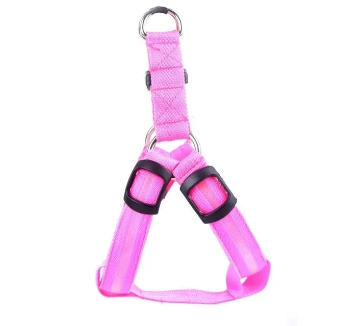 PETLAVISH™ Small Dog LED Glow USB Dog Harness: Adjustable, Safe Control Vest S-XL