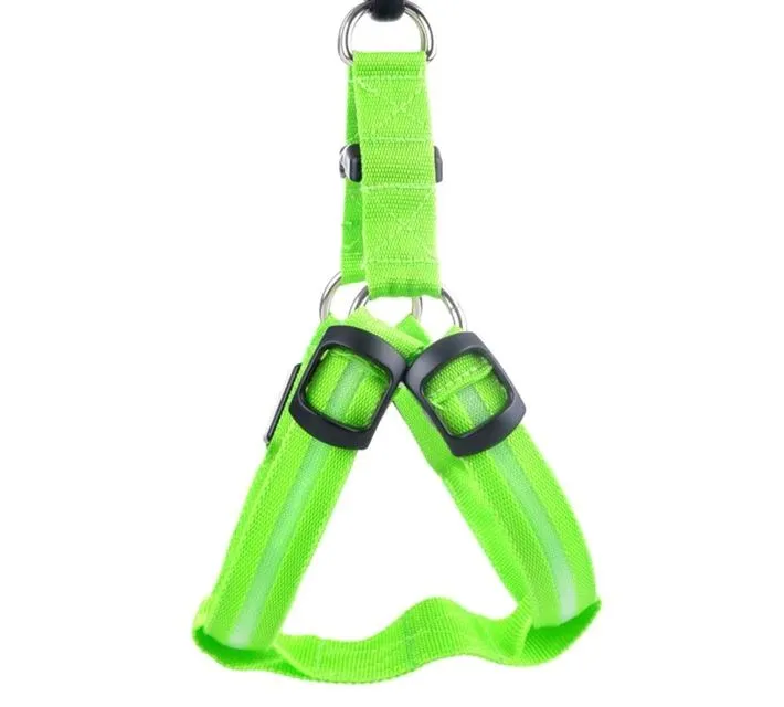 PETLAVISH™ Small Dog LED Glow USB Dog Harness: Adjustable, Safe Control Vest S-XL