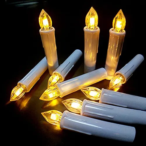 Pinakine® 10 Pieces Electric Candle Light Taper Candles for Chirstmas Decoration Gift|Home & Garden| Lamps, Lighting & Ceiling Fans| Night Lights|64039146PNKL