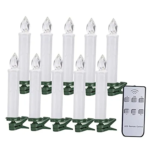 Pinakine® 10 Pieces Electric Candle Light Taper Candles for Chirstmas Decoration Gift|Home & Garden| Lamps, Lighting & Ceiling Fans| Night Lights|64039146PNKL