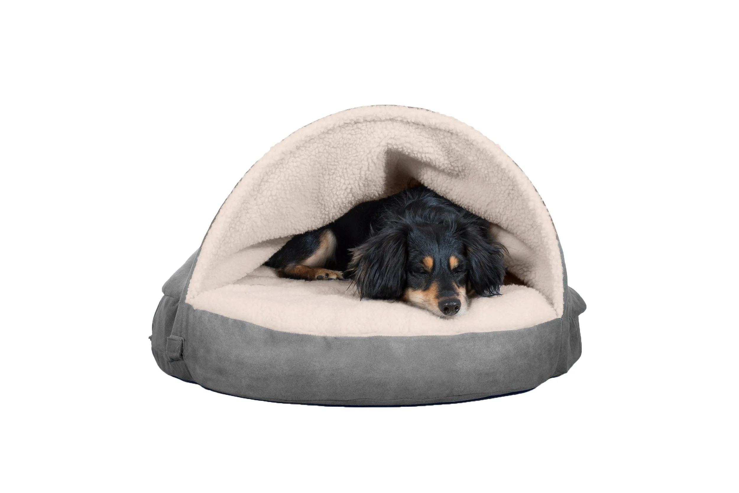 Snuggery Burrow Dog Bed - Faux Sheepskin