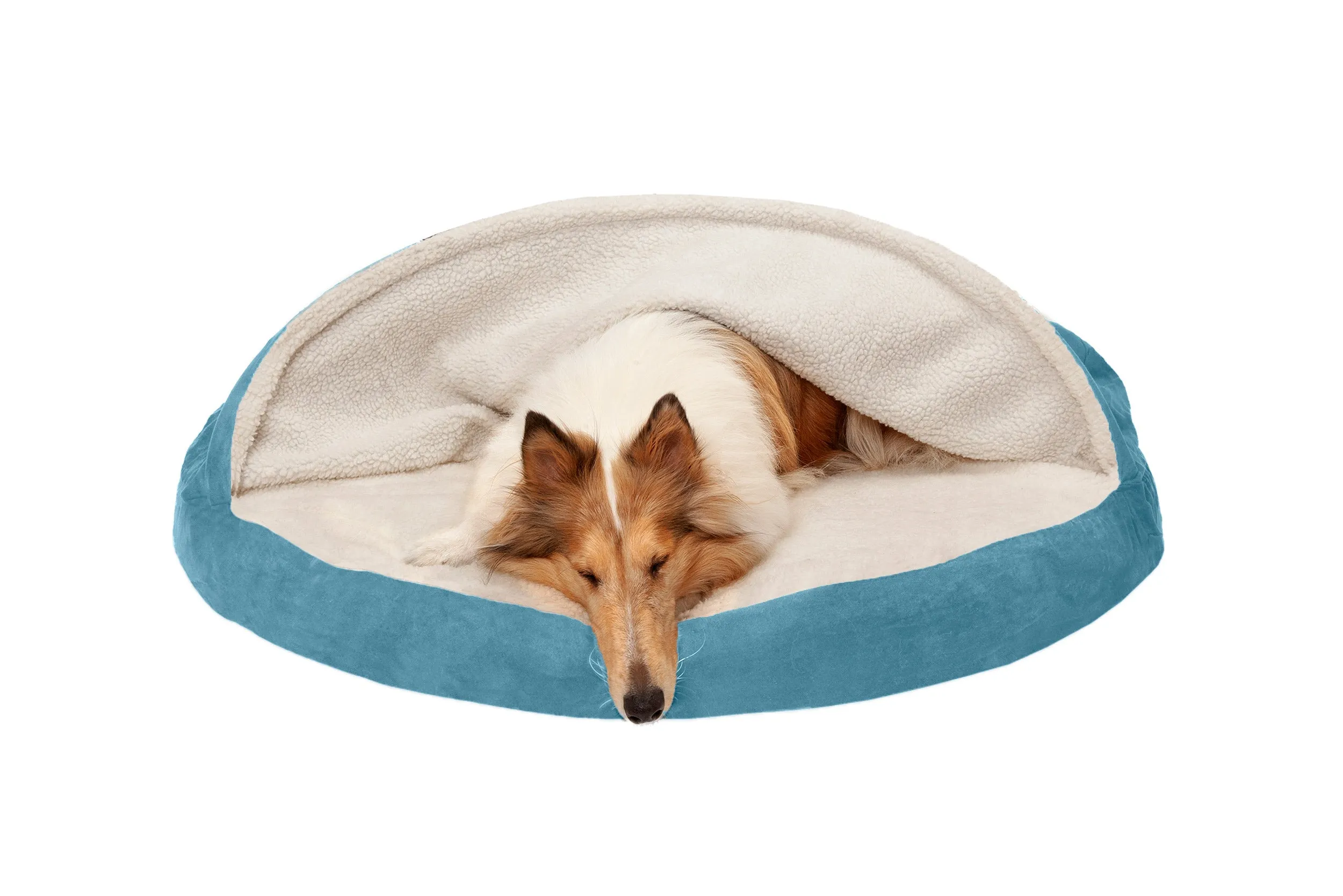 Snuggery Burrow Dog Bed - Faux Sheepskin