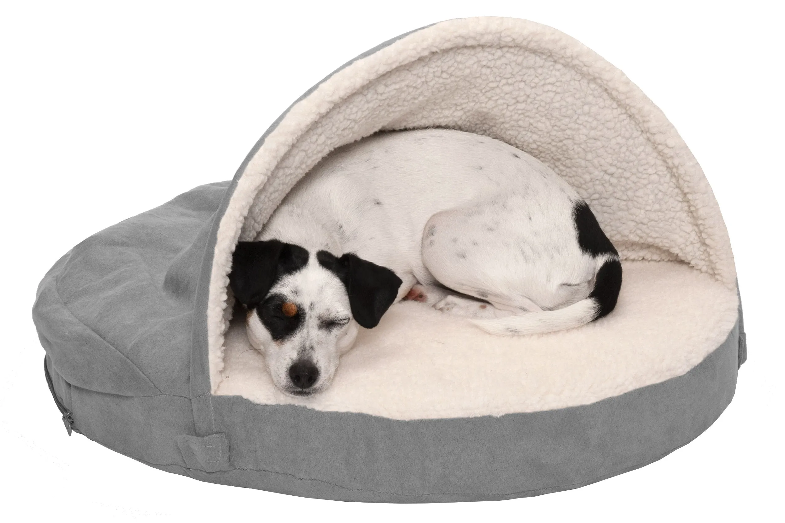 Snuggery Burrow Dog Bed - Faux Sheepskin