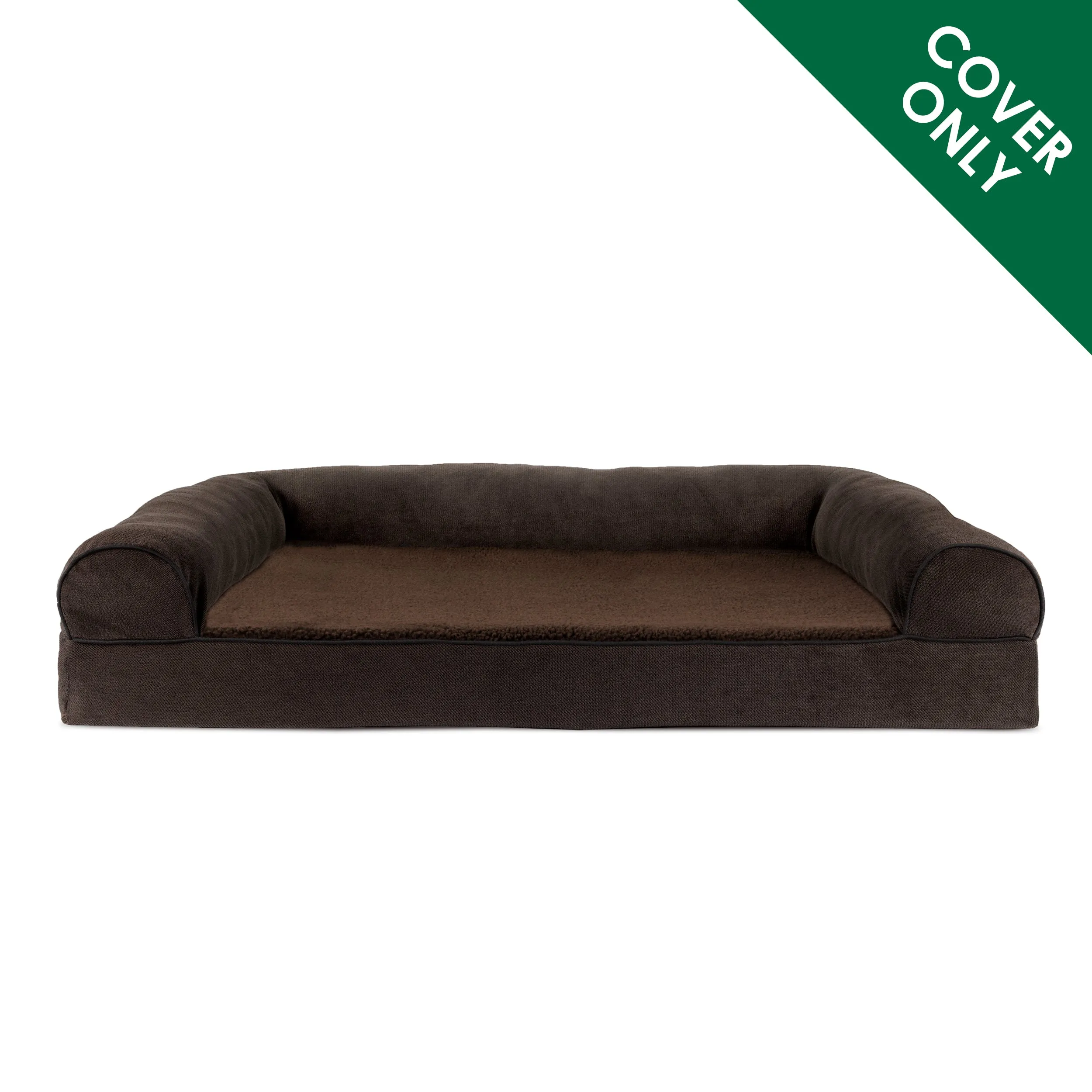 Sofa Dog Bed - Faux Fleece & Chenille - Cover