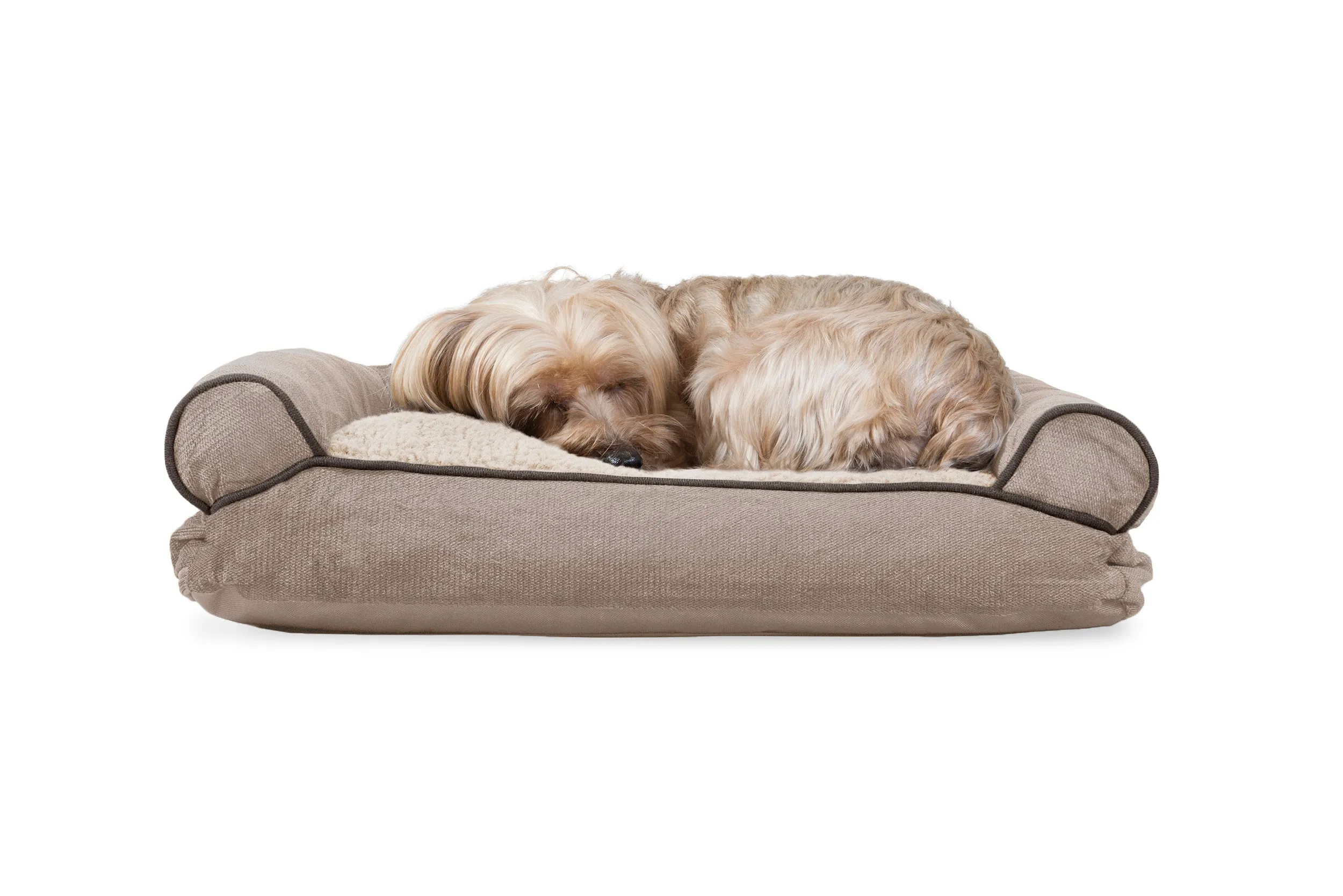 Sofa Dog Bed - Faux Fleece & Chenille