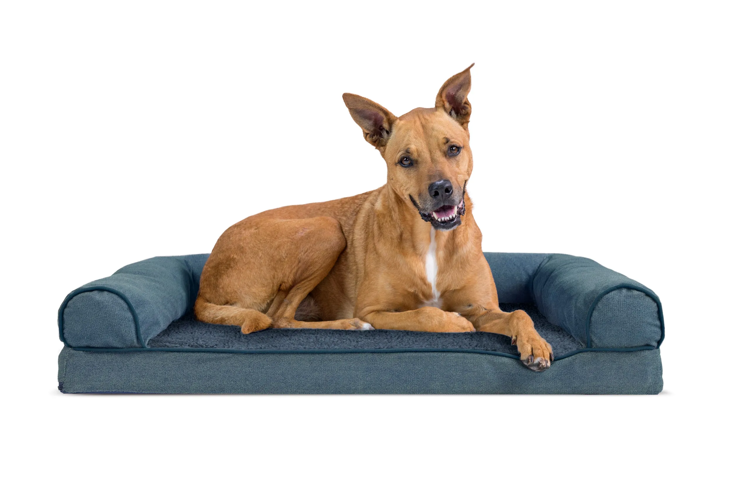 Sofa Dog Bed - Faux Fleece & Chenille