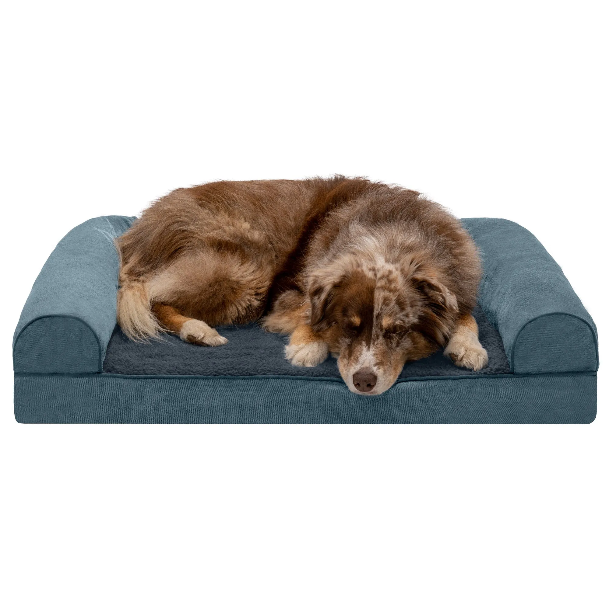 Sofa Dog Bed - Faux Fleece & Chenille