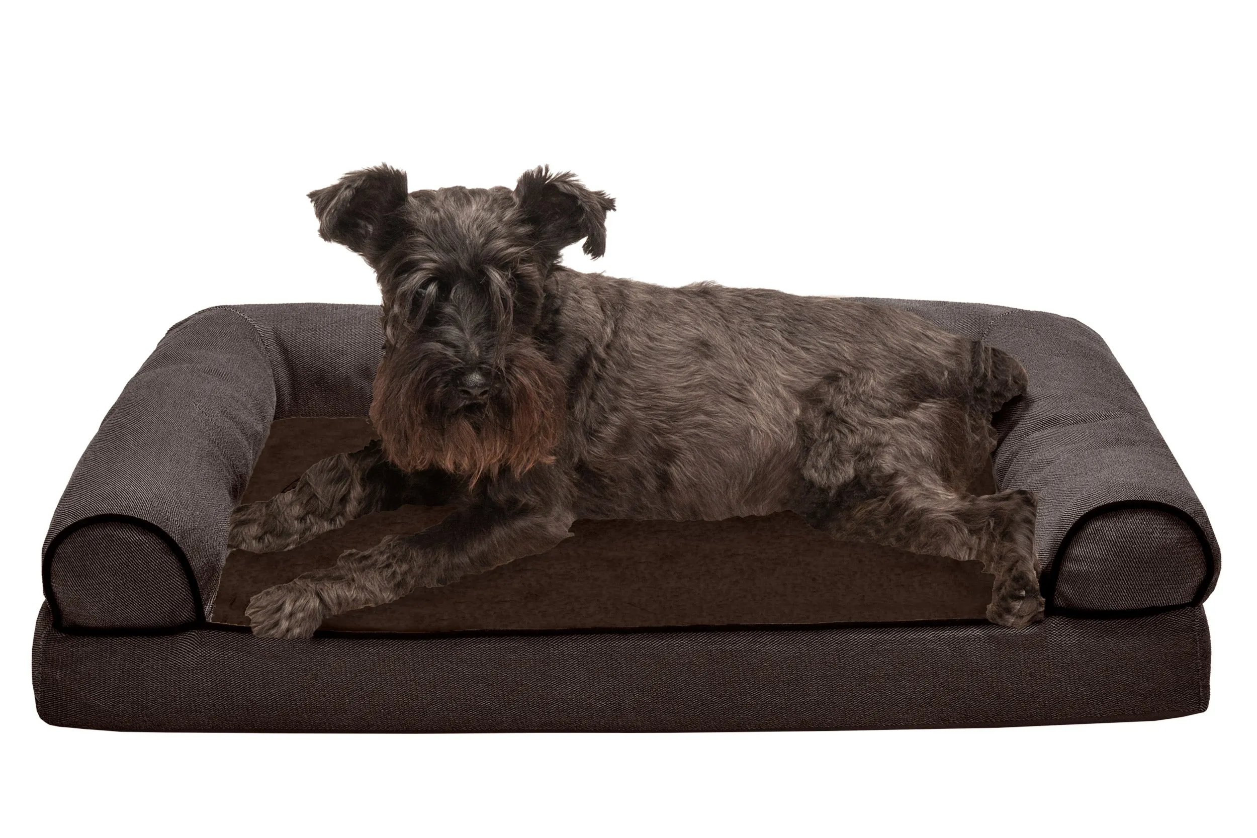 Sofa Dog Bed - Faux Fleece & Chenille