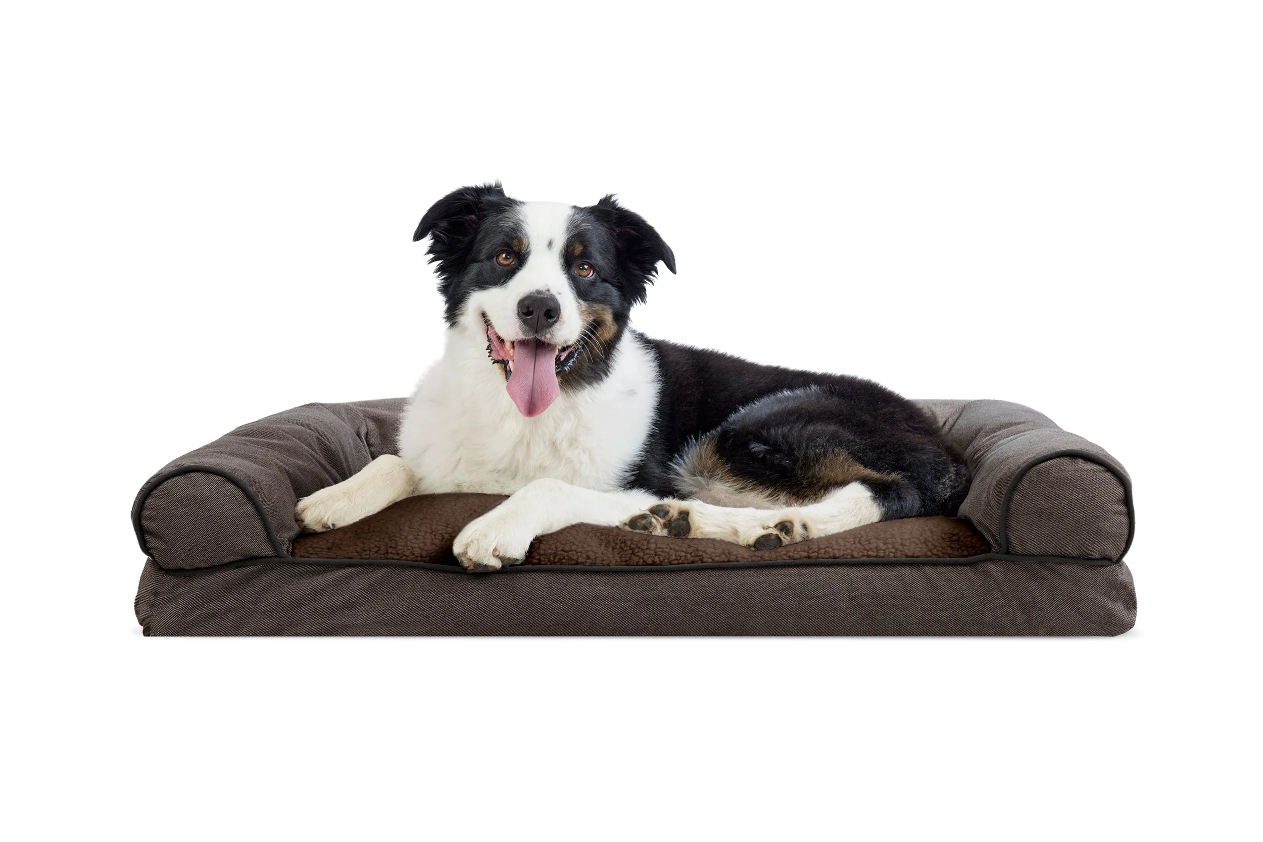 Sofa Dog Bed - Faux Fleece & Chenille