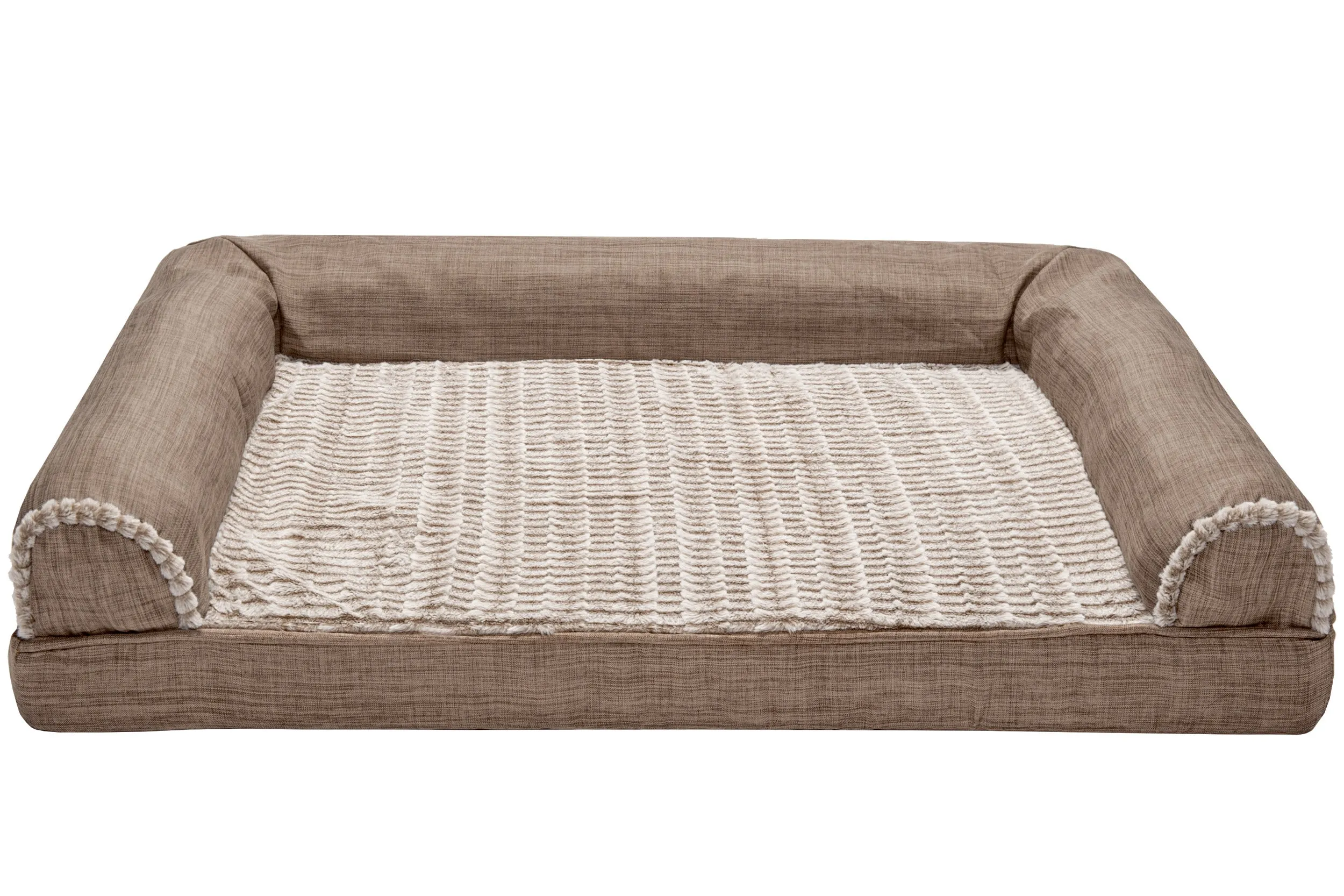 Sofa Dog Bed - Luxe Fur & Performance Linen