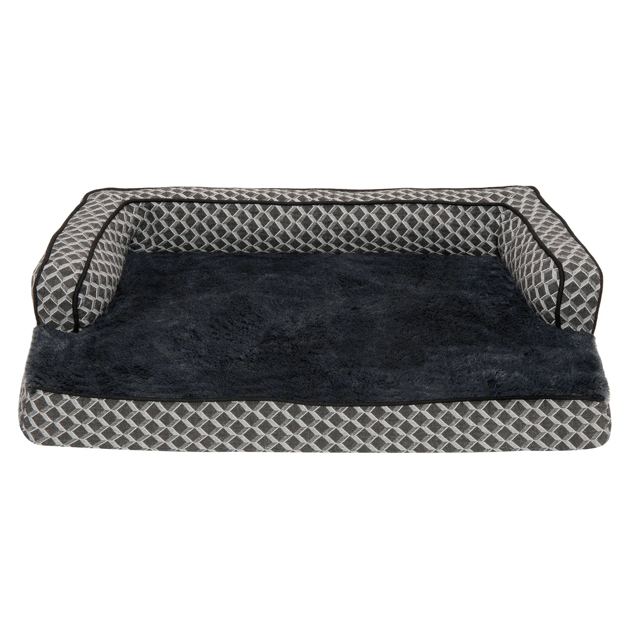 Sofa Dog Bed - Plush & Diamond Decor Comfy Couch