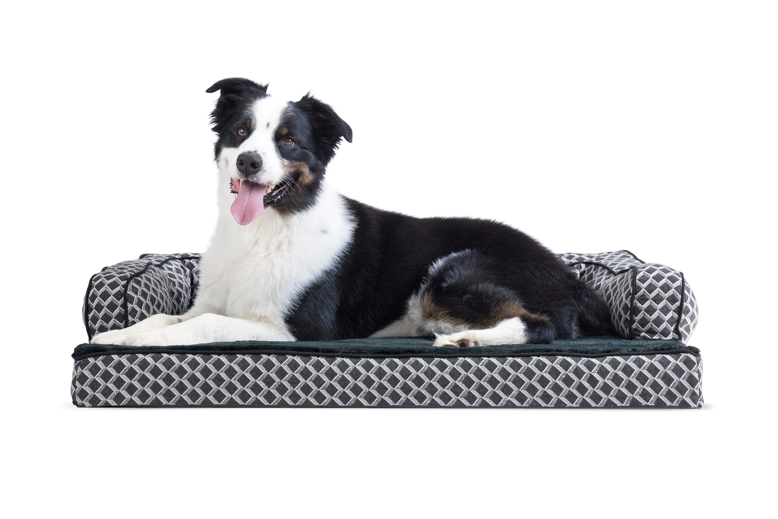 Sofa Dog Bed - Plush & Diamond Decor Comfy Couch