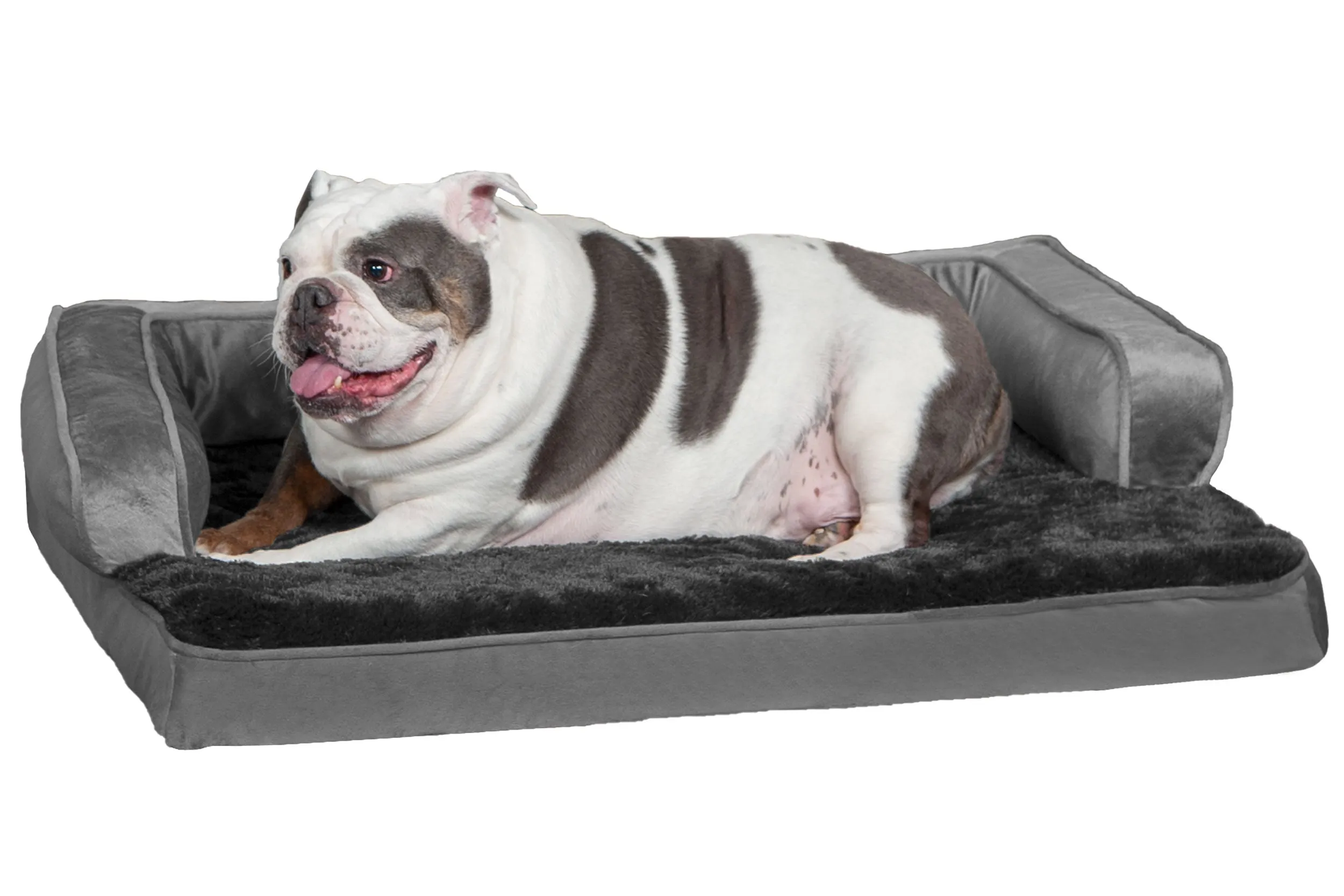 Sofa Dog Bed - Plush & Velvet Comfy Couch