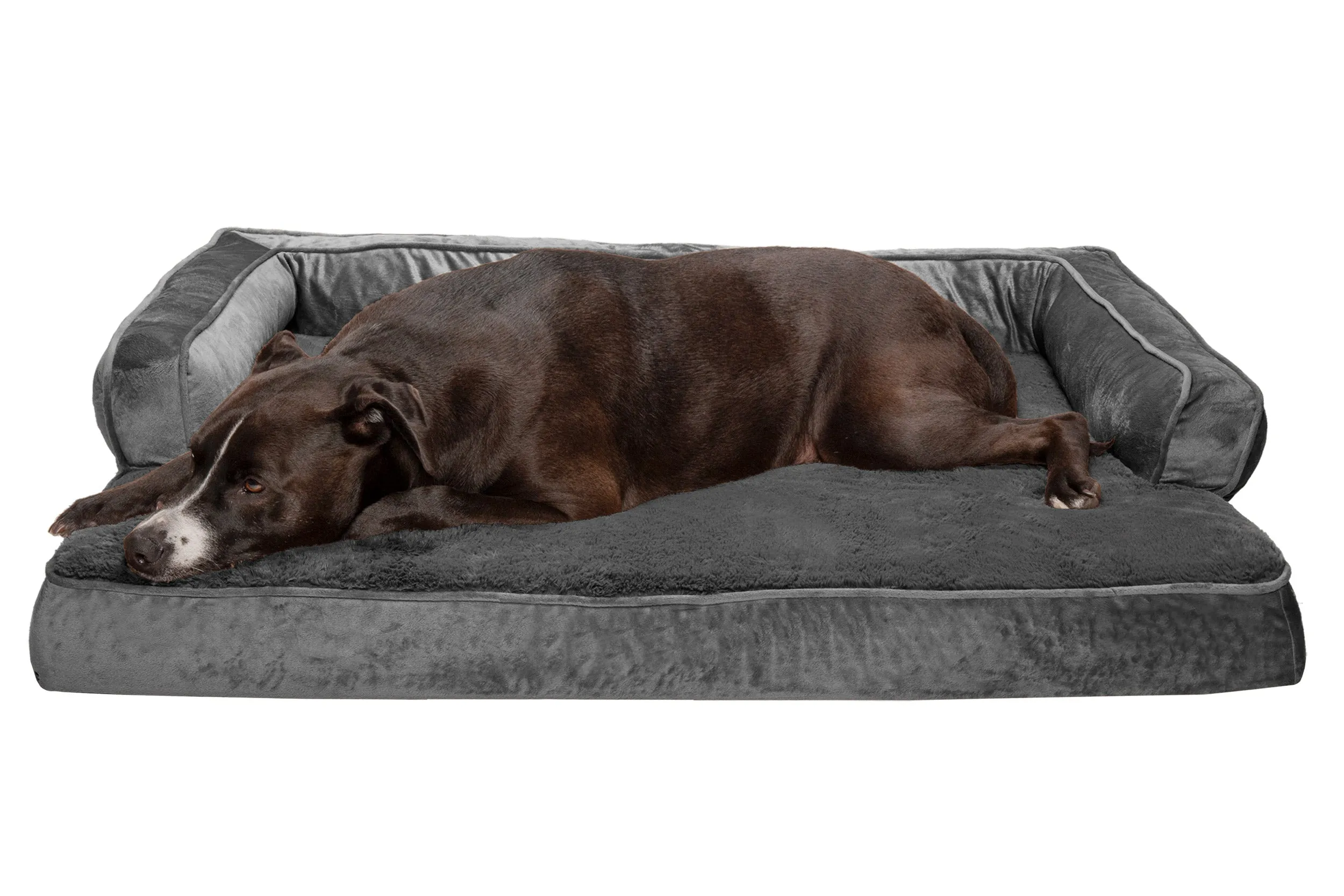 Sofa Dog Bed - Plush & Velvet Comfy Couch