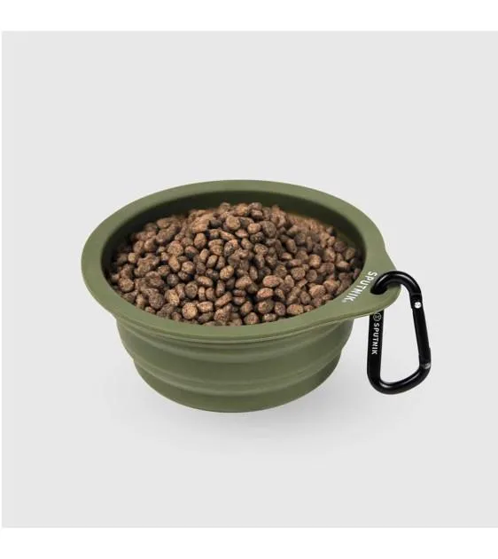 Sputnik Collapsible (Green) Travel Dog Bowl